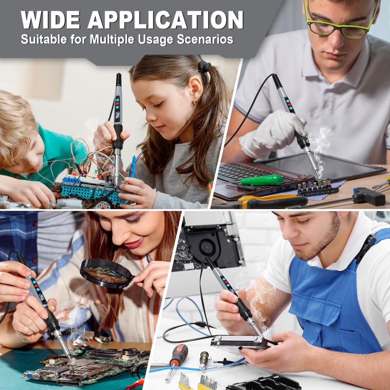Soldering Iron Kit, 100W Soldering Gun with LED Digital Display,