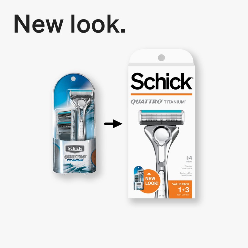 Schick Quattro Titanium Razor — Schick Quattro, Quattro Razor, Titanium