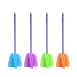 Silicone Resin Mixer Epoxy Mixer Paddles,Reusable Reusable Paint and Resin Mixer Paddle to Mix,Mixer for Drill Paint Mixer/Paint Stirrer for Mixing Resin, Epoxy, Silicone Molds(4-Large)