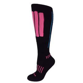 MOXY Socks Black with Pink and Cyan APeX Fitness Knee-High Socks