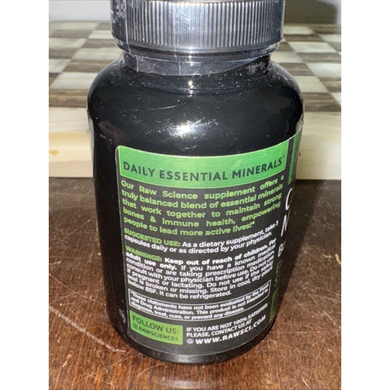 Raw Science Bone Strength Supplement Calcium & Magnesium 90 capsules
