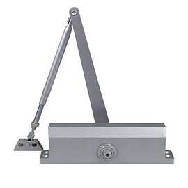 Dynasty Hardware Door Closer, Commercial Hydraulic Closer, Self-Closing, Spring Size 3, Surface Mount, Sprayed Aluminum, Series 3000