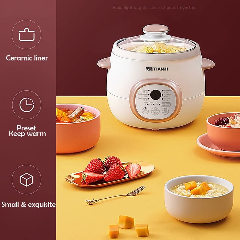 Tianji Electric Stew Pot, Ceramic Soup Porridge Cooker, Slow Cookers