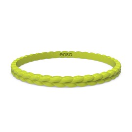 Enso Silicone Bracelet – Weave Stackable Bracelet - Hypoallergenic Rubber Wristband – Comfortable Flexible Band for Active Lifestyle - Medical Grade Silicone (Lightning, M)