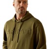 ARIAT Embossed Logo Hoodie, Winter Moss, X-Large