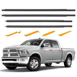 Jogscay Weather Stripping Window Moulding for Dodge Ram 1500 2500 3500 4500 5500 Crew Cab 2009-2021, Windows Weatherstrip Seal Exterior Trim, Replaces 55372139AH 55112377AH 55112376AH 55372138AH