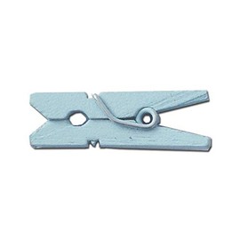 LWR CRAFTS Wooden Mini Clothespins 100 Per Pack 1" 2.5cm (Light Blue)
