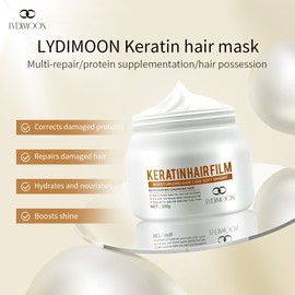 LYDIMOON Advanced Keratin Hair Mask frizzy hair treatment 500g Repair Damaged hair bifurcation perm damage Keratin quickly nourishes