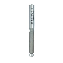 Trend Professional Guided Trimmer, 1/4 Inch Shank, 6.3mm Diameter, 25.4mm Cut Length, 90-Degree, Bearing Guide, Tungsten Carbide Tipped, 46/07X1/4TC