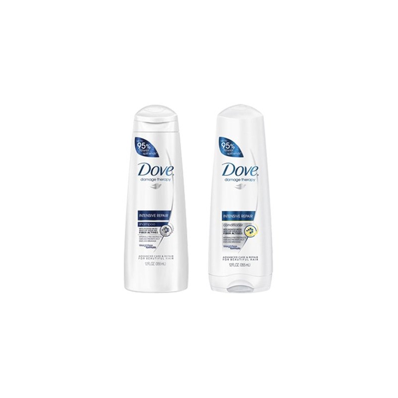 Dove Intense Repair Shampoo & Conditioner Set, 12 Fl. Oz.