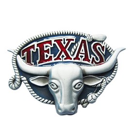 Urban Backwoods Texas Longhorn IX Belt Buckle for Interchangeable Belt Buckle, blue