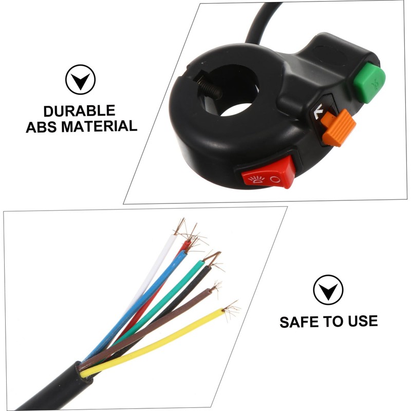 FUNOMOCYA Motorcycle Control Switch for Headlight Horn and Turn Signal