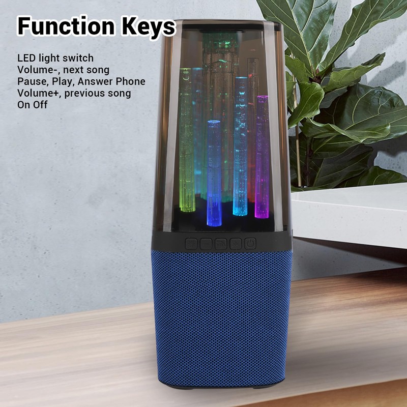 Bluetooth Speaker, RGB Wireless Stereo Speaker with AUX USB Port