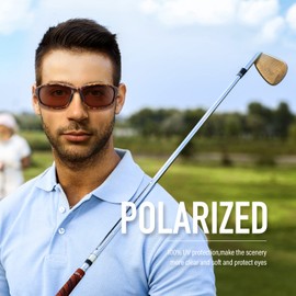 Bloomoak Cool Sunglasses - unsex/Polarized Sport Sunglasses/UV Protection / TR90 Unbreakable Frame Fit for Driving/Running/Cycling/Fishing/Golf/Hunting (Brown)