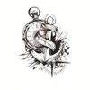 5 Pictures Anchor Tattoo Compass Clock Lettering Temporary Skin Tattoo