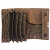 Greenburry Vintage 1785A-25 Leather Waiter's Wallet with Window, brown
