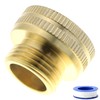 MEETOOT 1-Pack Solid Brass Garden Hose Adapter, 3/4" GHT Male