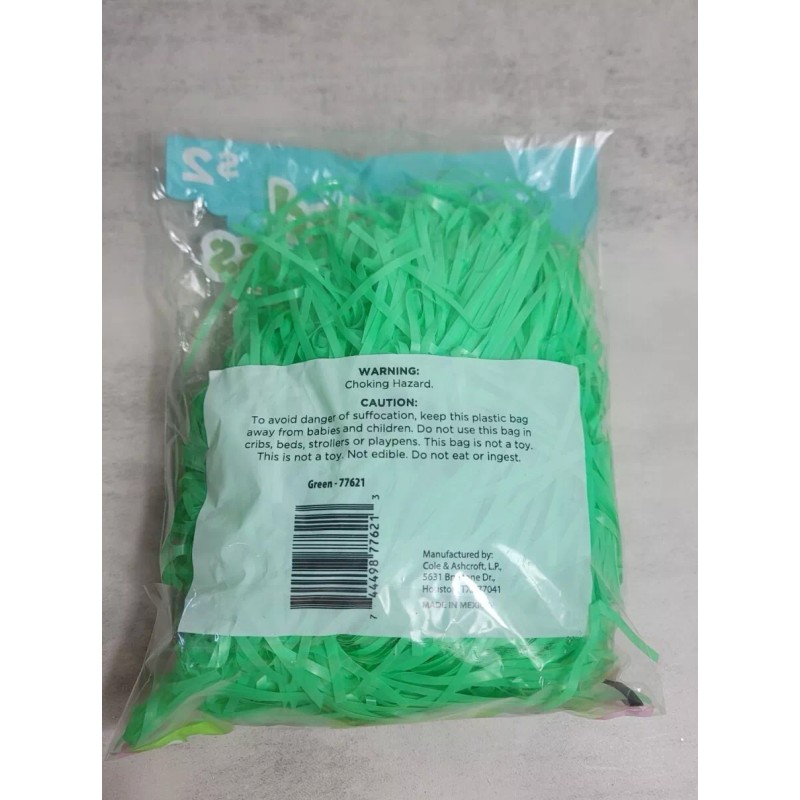 Easter Basket Grass Plastic Green Scented Candy Christmas Filler Discontinued