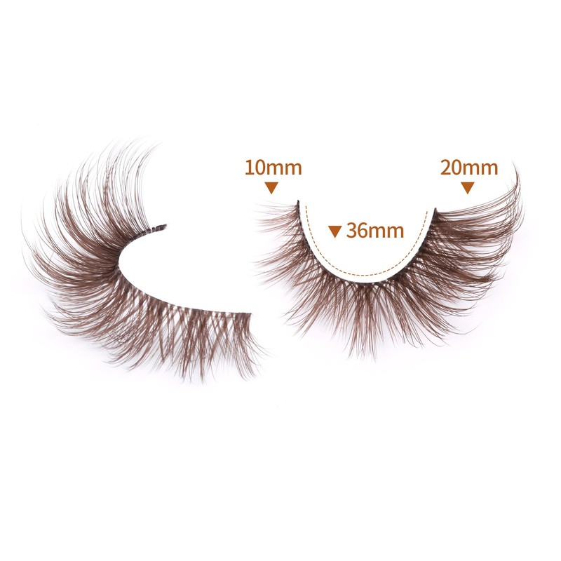 Brown Eyelashes Fairy Lashes Cat Eye Wispy False Eyelashes Strip