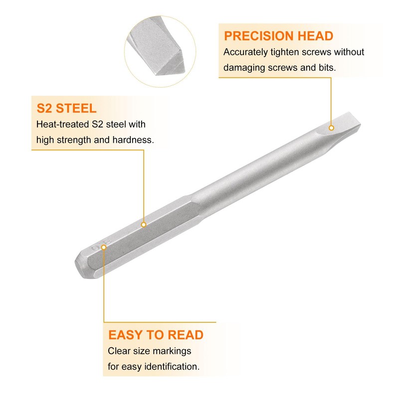 sourcing map 3pcs 3.0mm Triangle Screwdriver Bit 5/32" Hex Shank
