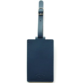 Vanguard, Travel Supplies, Name Tag, Suitcase Tag, Stylish, Leather, Embossed Faux Leather, Navy