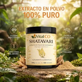 Hongo Shatavari - Extracto Puro en Polvo 100 gr - Suplemento Natural - Cuerpo 100 Fructfero - Apoya el Equilibrio Hormonal Natural y la Vitalidad...  