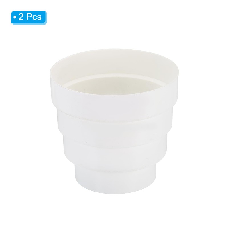 PATIKIL 2pcs 80mm-120mm Duct Reducer Duct Connector Duct Inline Adapter