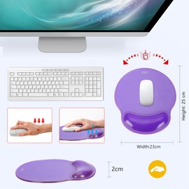ZIBLY Ergonomisches Gel-Mauspad mit Handgelenkstütze, weiches Mauspad für Komfort und Schmerzlinderung, ideal für Büro, Gaming und Zuhause