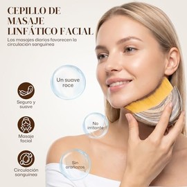 2PCS Contour Face Brush,Facial para Contorno Linfático, Cepillo de Masaje Facial, Diseño Ergonómico para Rostro, Mentón y Mandíbula (2PCS)