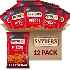 Snyder's of Hanover Pretzel Pieces, Hot Buffalo Wing, 11.25 Oz (Pack of 12)