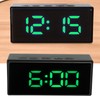 Mirrored Digital Alarm Clock Smart Light Sensing LED Display Digital