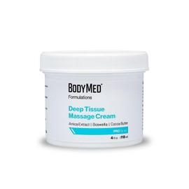 BodyMed Formulations Deep Tissue Massage Cream, 4 oz. – Fragrance-Free, All-Natural Lotion for Massage Therapy – Leaping Bunny Certified – with Arnica Extract & Jojoba – Non-Staining, & Paraben Free