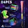 24PCS Glow Sticks Neon para Fiesta, Fiesta Neon Glow Stick,