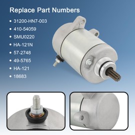 BUSIDN Starter & Relay 31200-HN7-003 Compatible with Honda Rancher 400 FourTrax TRX400FA TRX400FGA 2004-2007, Replaces 18683 410-54059 SMU0220 57-2748