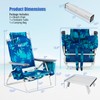 Tangkula Backpack Beach Chair with Table, 5-Position Lay Flat Beach