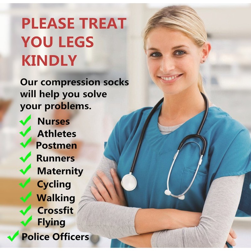 Compression Socks / Stockings for Men & Women,Better Blood Circulation,