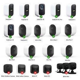 Alriedy Camera Pole Mounting Bracket, Pole Mount for Arlo, Wyze, Eufycam, Eufy Camera Mount, Ring Camera Mount, Outdoor Camera Mounts, Black