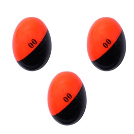 FONGKNOX 3 Pieces in 1 ISO Fishing Float High Sensitivity and Visble Well Balanced High Accuracy Wooden Float Sea Fishing Tackle Fishing Accessories Rock Fishing Size #00 Red & Black Colour