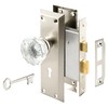 Prime-Line E 28335 Mortise Keyed Lock Set with Glass Knob