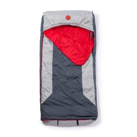 OmniCore Designs Multi Down Hooded Rectangular Sleeping Bag (-10F Blue / 10F Red / 30F Yellow) with 4pt. Compression Stuff Sack