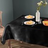 Homiest 1 Pack 60 x 84 Inches Satin Tablecloth Black