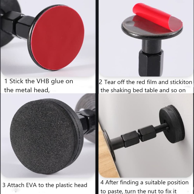 OUKEYI 4 Pack Adjustable Threaded Bed Frame Anti-Shake Tool,Bed stoppers,