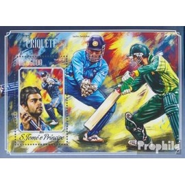 Sao TomE E PrincipE miniature sheet 1029 (complete. issue) unmounted mint/never hinged ** MNH 2014 Cricket (Stamps for collectors) Ball games without football (basketball/handball/baseball …)