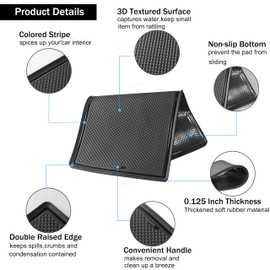 SENSHINE Cup Holder Insert Mat for Telluride Accessories 2025 2024 2023 2022 2021 2020 Center Console Liners Door Pocket Slot Mats Non-Slip Anti Dust Pads Premium Interior 26Pcs Set (Black Trim)