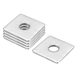 sourcing map Square Washer, 5pcs M12x40x40x3mm 304 Stainless Steel Square Plate Washers Flat Pad Spacer Gasket for Hardware Fastener