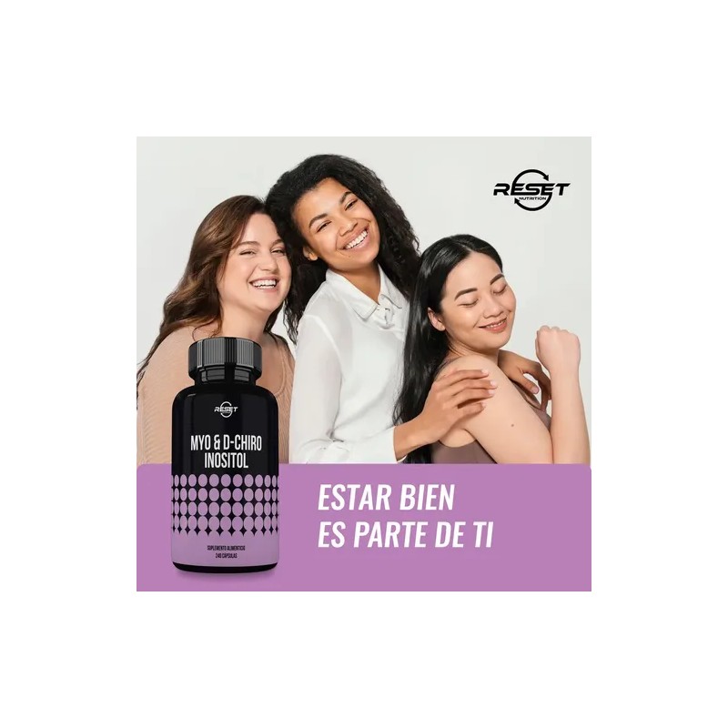 Reset Nutrition Myo Inositol Y D-chiro Salud Hormonal 240cáp Sabor