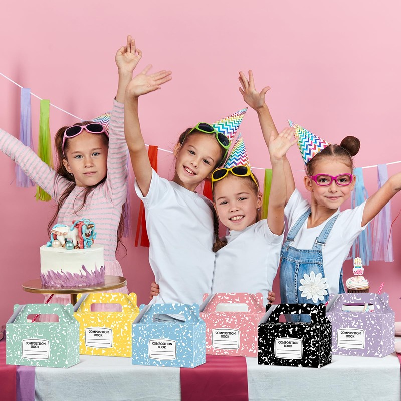 Yiaoyinnz 12Pcs Back to School Gift Boxes Composition Notebook Treat