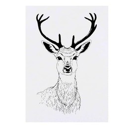 'Fallow Deer' Temporary Tattoo - Water Resistant, Skin-Safe, Non-Toxic Transfer (TO00076897)