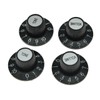 4pcs Black with Silver Cap LP Metric Guitar Witch Hat