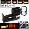 Ada For 07-13 Silverado Power+Heated Sequential Signal Trailer Towing Mirrors